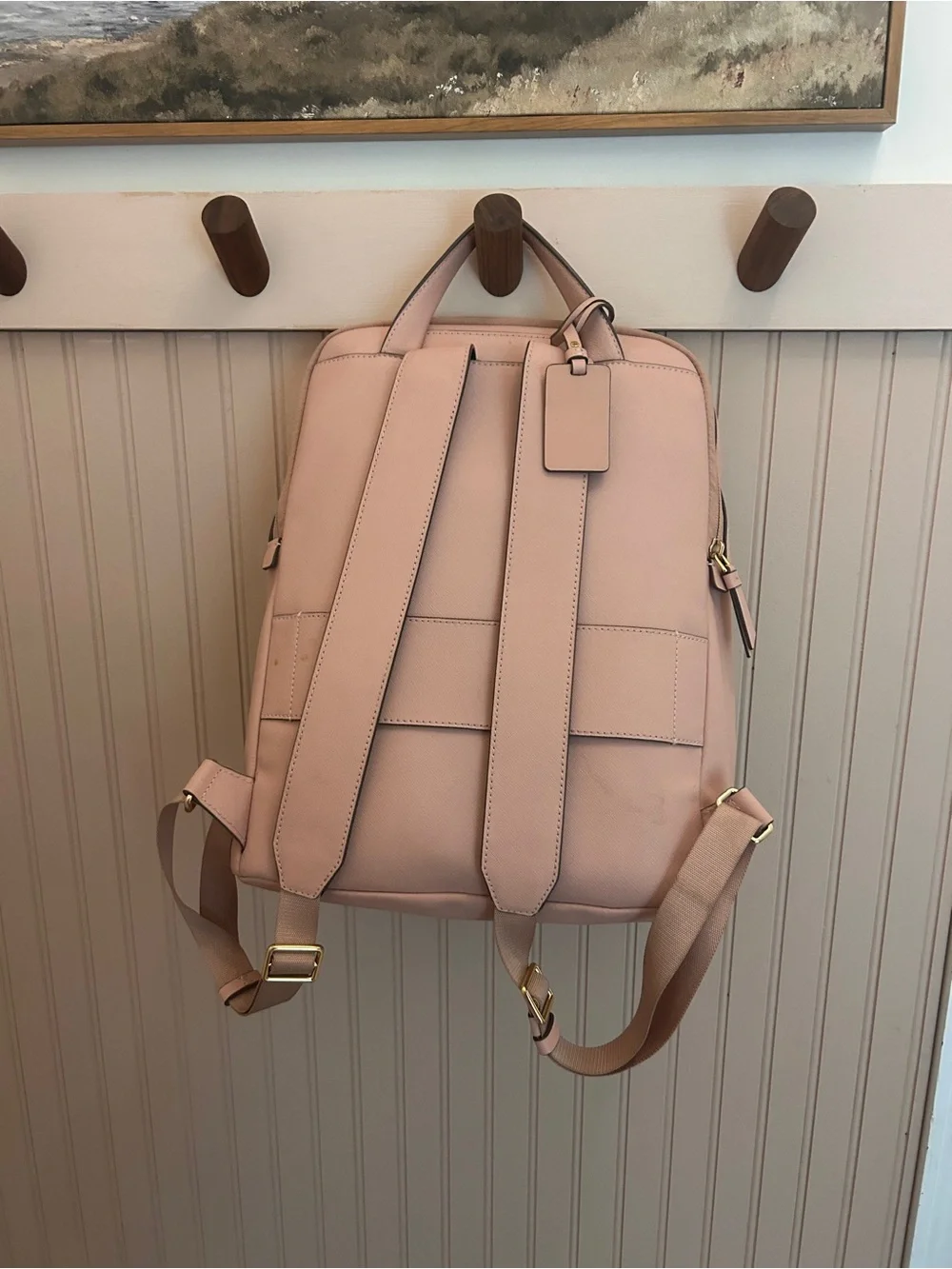 Tumi Varek Hudson Leather Backpack In Blush